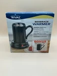 Rival Beverage Warmer With Bonus 8 Oz Coffee Mug - Nib. Fixed Price $11.35.