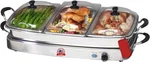 Servidor De Buffet Acero Inoxidable Con 3 Amplios Compartimentos Para Fiestas. Fixed Price $170.99.