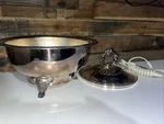 Vintage Eton Silverplate Electric Serving Food Warmer -no Pyrex Bowl. Fixed Price $19.00.