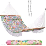Lazy Daze 12 Ft Double Layered Quilted Fabric Swing With Pil.... Fixed Price $122.19.