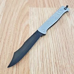 Douk-douk Tiki Folding Knife 3.5" Carbon Steel Blade Silver Handle. Fixed Price $45.59.