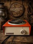 Everhot Vintage Portable Electric Lab Stove Hotplate Works Red. Fixed Price $23.75.