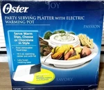 Oster White Party Serving Platter With Electric Warming Pot #TSP200 New Box. Fixed Price $31.99.