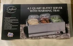 Crofton 4.5 Qt. Buffet Server With Warming Tray 3 Removable Containers. Fixed Price $25.00.