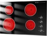 4 Burners Electric Cooktop 30 Inch, 6700W Knob Control Stove. Fixed Price $170.00.