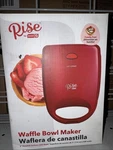 New In Box Dash Deluxe Waffle Bowl Maker Red Non-stick 520 Watts. Fixed Price $9.99.