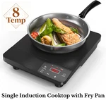 14" Electric Induction Cooktop Single Burner Cooker W/ 10" Fry Pan 1800W 110V. Fixed Price $49.91.