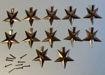 Copper Stars Rustic Country Decor Mini 1.75" Metal Barn Vintage Lot Of 12. Fixed Price $10.50.