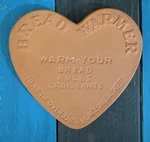 Terra Cotta Heart Shaped Bread Warmer-made By Fox Run Craftsmen 5" No Box. Fixed Price $6.95.
