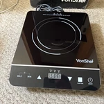 Vonshef 1800W Portable Induction Cooktop Countertop Burner, Black Model 13/198US. Fixed Price $49.00.