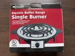 Electric Hot Plate Buffet Range Single Burner 1000W Adjust Temp Camping/kitchen. Fixed Price $29.95.