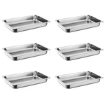 Hotel Pans Stainless Steel Trays For Food 6-PACK Restaurant Table Chafing Dishes. Fixed Price $43.89.