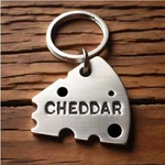 Personalized Cheese Pet Id Tag - Custom Food Theme Dog Cat Name Cute. Fixed Price $29.95.