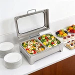 Electric Chafing Dish Buffet Catering Server Stainless Steel Food Warmer 400W. Fixed Price $119.17.