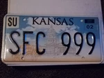 2002 Kansas Capitol Nos License Plate Sfc 999 Ks Sumner County. Fixed Price $19.99.