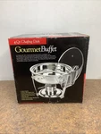 Gourmet Buffet 4 Quart Chafing Dish, Professional Heavy Duty Stainless Steel New. Fixed Price $65.00.