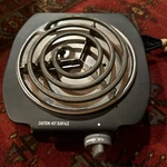 Continental Single Coil Burner Hot Plate Electric 1100 Watts Model: CE23309. Fixed Price $14.99.