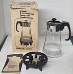 Pyrex Cup Beverage Server W/candle Warmer In Orig Box New/ Old Stock #8008-2. Fixed Price $25.00.