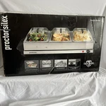 New Proctor Silex Three Pan Buffet Server & Food Warmer, Stainless Steel. Fixed Price $30.99.