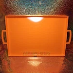 Zak! Meeme Orange Serving Tray 19.5" Melamine Large Rectangle Halloween Modern. Fixed Price $64.99.