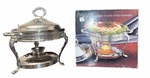 Save $$- Godinger Silver Plated 2 Qt. Gallery Round Food Warmer W/box ($45 New). Fixed Price $20.00.