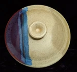 Walt Glass Studio Pottery 8.75" Covered Tortilla Warmer Serving Dish Signed Euc. Fixed Price $100.00.
