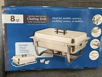 New Winco 8 Quart Stainless Steel Chafing Dish W/ Folding Stand Buffet Chafer. Fixed Price $99.99.