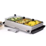 Elite Stainless Steel Electric Triple Buffet Server.. Fixed Price $59.99.