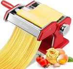 Sailnovo Pasta Maker Machine 180 Roller 9 Adjustable Thickness Red. Fixed Price $33.99.