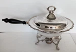 Vintage Oneida Georgian Scroll Silverplate Chafing Dish Food Warmer. Fixed Price $75.00.