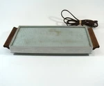 Hot Tray Food Warmer Wood Handles Glass Top Salton Model H-110 Tested Vintage. Fixed Price $15.00.