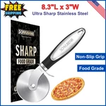 8" Stainless Steel Pizza Cutter Wheel Slicer Dough Cutting Knife Kitchen Tool. Fixed Price $6.99.