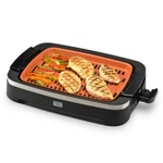 Smokeless Indoor Electric Grill Copper Coated Nonstick Countertop Kitchen. Fixed Price $49.99.