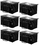 6 Pack Insulated Black Catering Delivery Chafing Dish Food Full Pan Carrier Bag. Fixed Price $225.40.