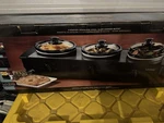 Living By Nostalgia 3-STATION Stainless Steel Slow Cooker Buffet Black Silver. Fixed Price $35.00.