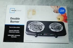 Mainstays Double Burner Hot Plate HP202-U21 Electric Portable Cooktop Open Box. Fixed Price $24.00.
