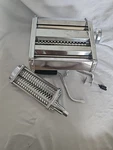Manual Pasta Maker Machine Stainless Steel W/ Clamp & Cutter Attachment. Fixed Price $29.95.