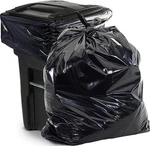 Aluf Plastics 65 Gal Black Heavy Duty Garbage Bags 1.5 Mil - 50"X 48". Fixed Price $43.98.