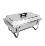 Sterno 70153 Foldable Frame Buffet Chafer Set, 8-QUART, Stainless Steel Finish. Fixed Price $41.25.