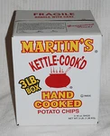 Martin's Hand Cook'd 3 Lbs Kettle Style Potato Chips Yummy From Pa.. Fixed Price $30.00.