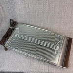 Salton Hotray H-130 Electric Food Warmer Mcm Glass Top Vintage Wood Grain. Fixed Price $27.95.