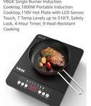 Portable 1800W Vbgk Induction Cooktop Hot Plate 9-LEVEL Touch Single Burner New. Fixed Price $46.69.