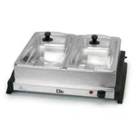 Elite Gourmet EWM-6122 Dual Tray Buffet Server (stainless Steel). Fixed Price $15.99.