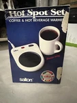 Salton Hot Spot Set Coffee And Beverage Warmer 1987 Vintage Nib. Fixed Price $20.00.
