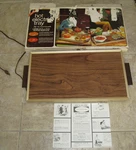 Vintage Cornwall 1974 Hot Electric Tray Warming Usa Model 1424 Walnut Brown ++. Fixed Price $22.00.