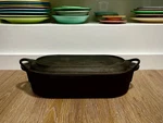 Vintage Cast Iron Deep Fish Fryer W Ribbed/griddle Lid, Bsr Sportsman 3060. Fixed Price $185.00.