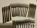 60 Stainless Steel Flatware 20 Fork Knife Camp Salad Bulk Party Dominion Lot. Fixed Price $16.99.