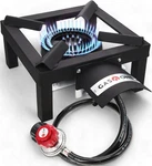 Gasone High Pressure Single Propane Burner - Outdoor Cooking With Heat Shield. Fixed Price $52.95.