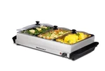 Stainless Steel Buffet Server 3 Tray 7.5 Quart Food Warming With Lids. Fixed Price $66.29.