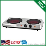 Countertop Infrared Double Burner, 1700W Electric Hot Plate And Portable Stove. Fixed Price $77.99.